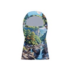 Serene Mountain Waterfall Landscape Balaclava Face Mask by ExtraAwesomeSauce