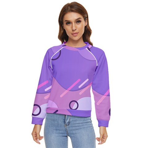 Colorful Labstract Wallpaper Theme Women s Long Sleeve Raglan T-shirt by Apen