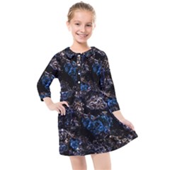 Rocky Lake Reflection  Kids  Quarter Sleeve Shirt Dress by dflcprintsclothing