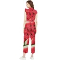 Watermelon, Fruit, Green, Red Women s Frill Top Chiffon Jumpsuit View2