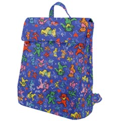 Grateful Dead Dancing Bears Pattern Flap Top Backpack by Salmanaz77