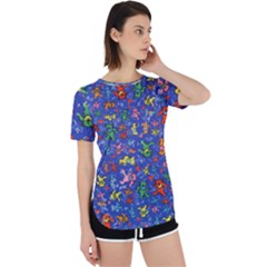 Grateful Dead Dancing Bears Pattern Perpetual Short Sleeve T-shirt by Salmanaz77