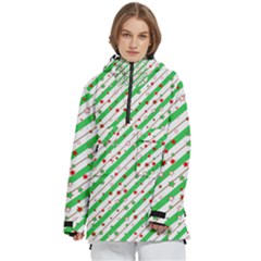 Christmas Paper Stars Pattern Texture Background Colorful Colors Seamless Women s Pullover Zip Ski And Snowboard Waterproof Breathable Jacket by Ket1n9