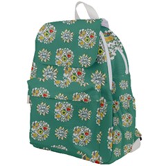 Retro 1960s Flowers Pattern 2 Top Flap Backpack by violetheavensky