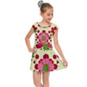 Retro 1960s Flowers Pattern 4 Kids  Cap Sleeve Dress View1