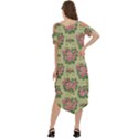 Retro 1880s Flowers Pattern 9 Cold Shoulder Loose Fit Dress With Pockets View4