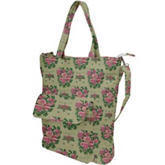 Retro 1880s Flowers Pattern 9 Shoulder Tote Bag by violetheavensky