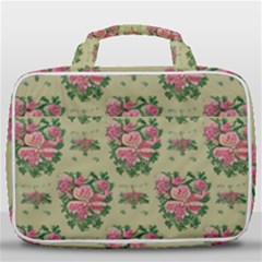 Retro 1880s Flowers Pattern 9 Travel Toiletry Bag With Hanging Hook by violetheavensky