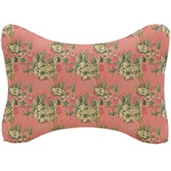 Retro 1880s Flowers Pattern 12 Seat Head Rest Cushion by violetheavensky