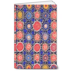 Retro Geometric Shapes And Flowers 3 8  X 10  Softcover Notebook by violetheavensky