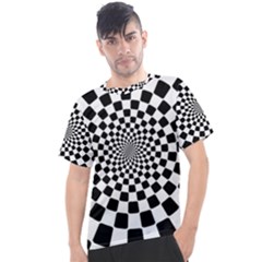 Geomtric Pattern Illusion Shapes Men s Sport Top by Grandong