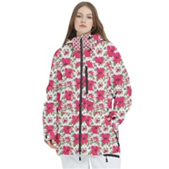 Retro 1880s Flowers Pattern 14 Women s Multi Pockets Zip Ski And Snowboard Waterproof Breathable Jacket by violetheavensky