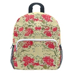 Retro 1880s Flowers Pattern 18 Kids  Age 5-10 Lightweight School Backpack With Side Pockets by violetheavensky