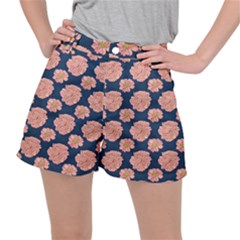 Retro 1880s Flowers Pattern 16 Women s Ripstop Shorts by violetheavensky