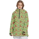 Retro 1880s Flowers Pattern 17 Women s Pullover Zip Ski and Snowboard Waterproof Breathable Jacket View1