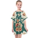 Retro 1880s Flowers Pattern 20 Kids  One Piece Chiffon Dress View1