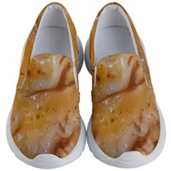 Homemade Flan Extreme Close-up Texture Kids Lightweight Slip Ons by dflcprintsclothing