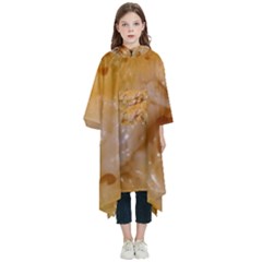 Homemade Flan Extreme Close-up Texture Kids  Hooded Rain Ponchos by dflcprintsclothing