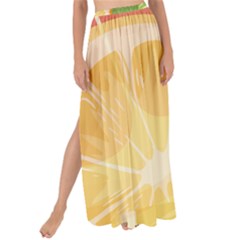 Citrus Fruit Healthy Vitamin Maxi Chiffon Tie-up Sarong by Paksenen