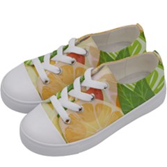 Citrus Fruit Healthy Vitamin Kids  Low Top Canvas Sneakers by Paksenen