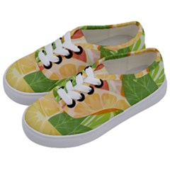 Citrus Fruit Healthy Vitamin Kids  Classic Low Top Sneakers by Paksenen