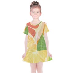 Citrus Fruit Healthy Vitamin Kids  Simple Cotton Dress by Paksenen