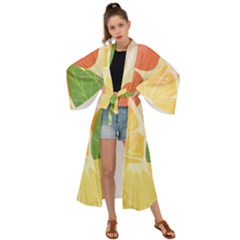 Citrus Fruit Healthy Vitamin Maxi Kimono by Paksenen