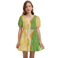 Citrus Fruit Healthy Vitamin Kids  Short Sleeve Dolly Dress by Paksenen