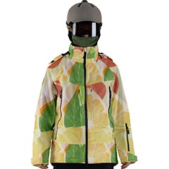 Citrus Fruit Healthy Vitamin Men s Zip Ski And Snowboard Waterproof Breathable Jacket by Paksenen