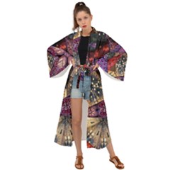 Stars Christmas Advent Maxi Kimono by Paksenen