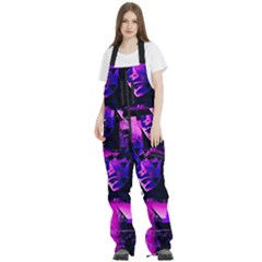 Counting Coup Ultraviolet Women s Front Zip Ski And Snowboard Bib Pants by MRNStudios