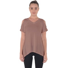 Mocha Mousse Hex Code #a47864 Cut Out Side Drop T-shirt by dressshop