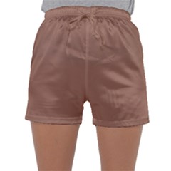 Mocha Mousse Hex Code #a47864 Sleepwear Shorts by dressshop