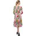 Avo Merry Christmas, Candies, Candy Cane Ruffle End Midi Chiffon Dress View2