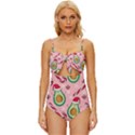 Avo Merry Christmas, Candies, Candy Cane Knot Front One-Piece Swimsuit View1