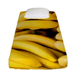 Bananas, Macro, Fruits, Ripe Bananas Fitted Sheet (single Size) by kyorashop23