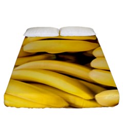 Bananas, Macro, Fruits, Ripe Bananas Fitted Sheet (king Size) by kyorashop23