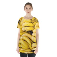 Bananas, Macro, Fruits, Ripe Bananas Skirt Hem Sports Top by kyorashop23