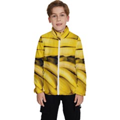 Bananas, Macro, Fruits, Ripe Bananas Kids  High Neck Windbreaker by kyorashop23