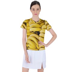 Bananas, Macro, Fruits, Ripe Bananas Women s Sports Top by kyorashop23