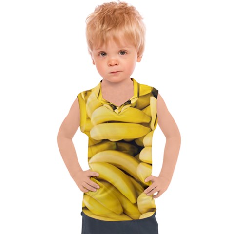 Bananas, Macro, Fruits, Ripe Bananas Kids  Sport Tank Top by kyorashop23