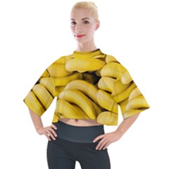 Bananas, Macro, Fruits, Ripe Bananas Mock Neck T-shirt by kyorashop23