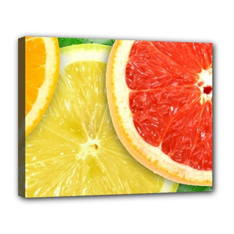 Fruit, Lemon Canvas 14  X 11  (stretched) by kyorashop23