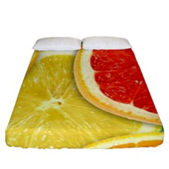 Fruit, Lemon Fitted Sheet (california King Size) by kyorashop23