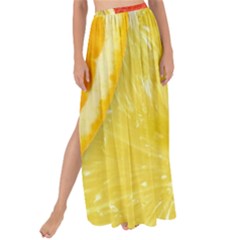 Fruit, Lemon Maxi Chiffon Tie-up Sarong by kyorashop23