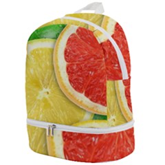 Fruit, Lemon Zip Bottom Backpack by kyorashop23