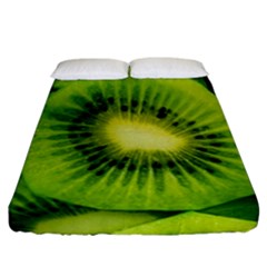 Kiwi Fruits, Close-up, Exotic Fruit Fitted Sheet (california King Size) by kyorashop23