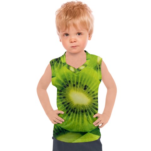 Kiwi Fruits, Close-up, Exotic Fruit Kids  Sport Tank Top by kyorashop23