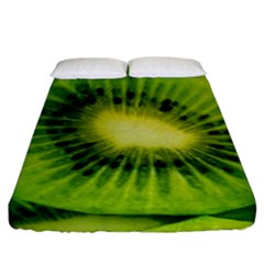 Kiwi Fruits, Close-up, Exotic Fruit Fitted Sheet (king Size) by kyorashop23