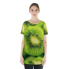 Kiwi Fruits, Close-up, Exotic Fruit Skirt Hem Sports Top by kyorashop23